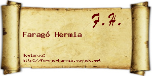 Faragó Hermia névjegykártya