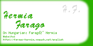 hermia farago business card